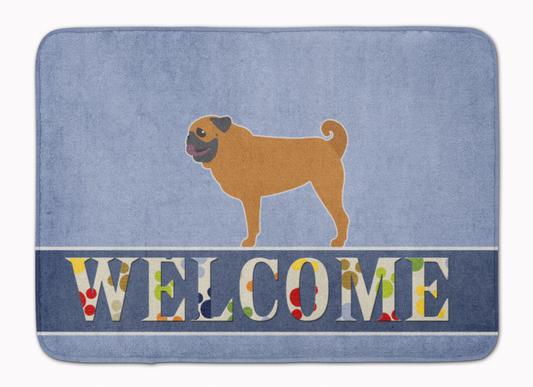 Dog Breed Print Machine Washable Memory Foam Welcome Mat