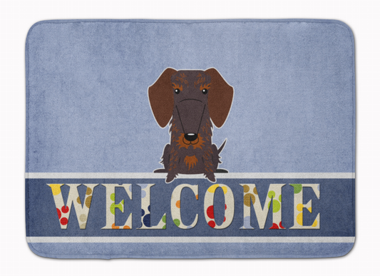 Dog Breed Print Machine Washable Memory Foam Welcome Mat