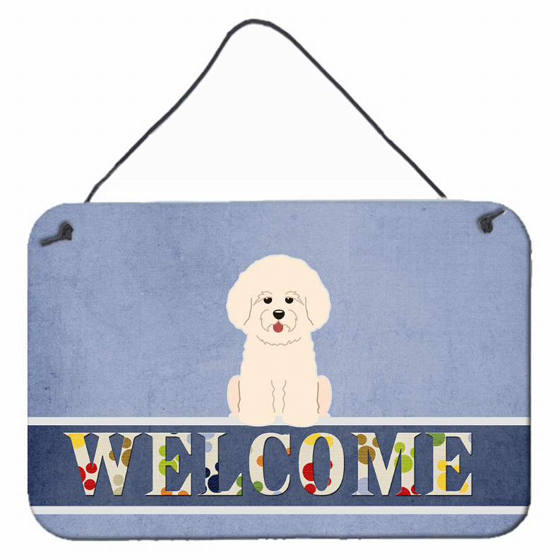 Welcome Sign with Dog Wall or Door Hanging Prints