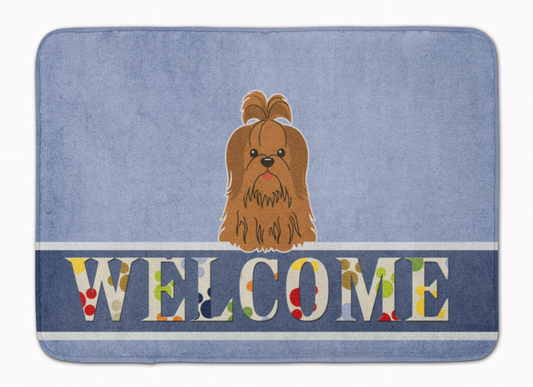 Dog Breed Print Machine Washable Memory Foam Welcome Mat