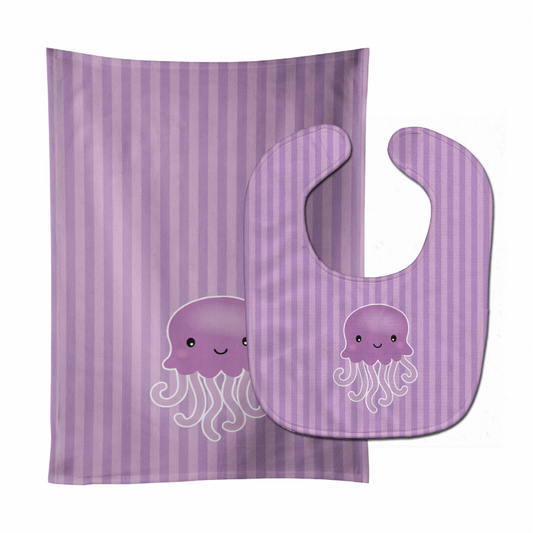 Marine Life Baby Bib & Burp Cloth