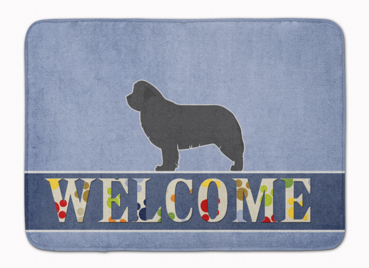 Dog Breed Print Machine Washable Memory Foam Welcome Mat