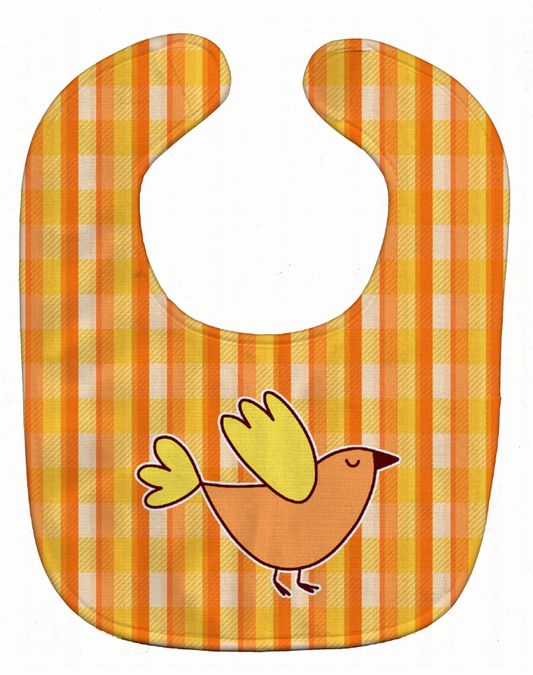 Bird on Plaid Baby Bib