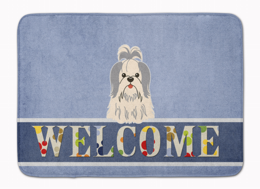 Dog Breed Print Machine Washable Memory Foam Welcome Mat