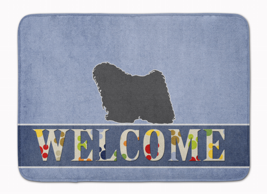 Dog Breed Print Machine Washable Memory Foam Welcome Mat