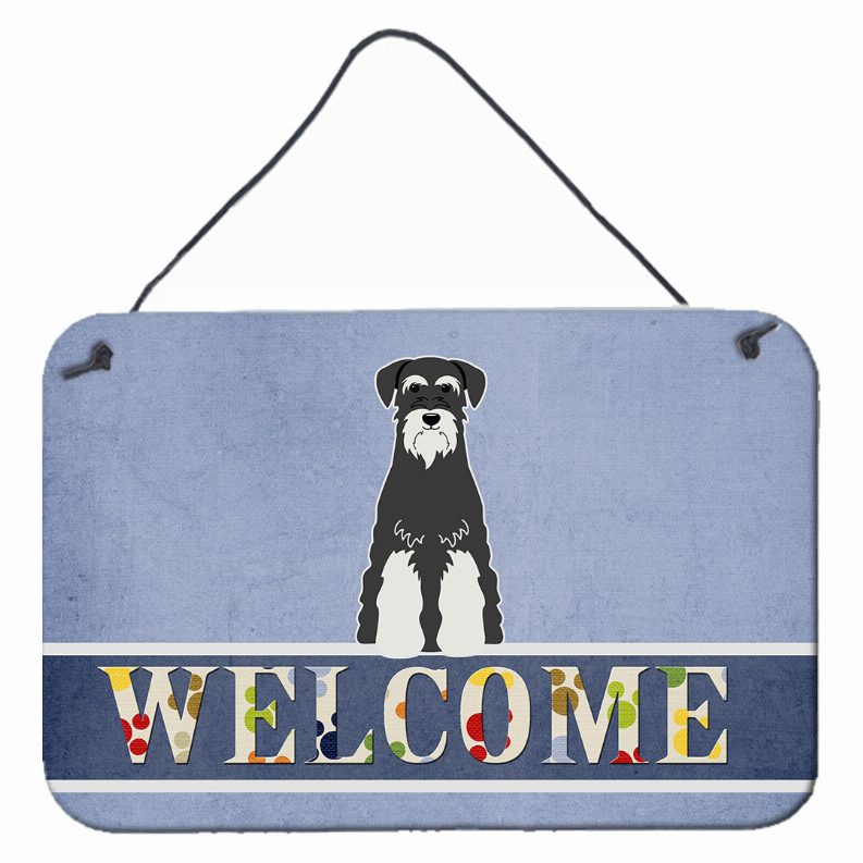 Welcome Sign with Dog Wall or Door Hanging Prints