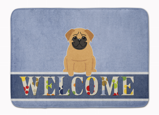 Dog Breed Print Machine Washable Memory Foam Welcome Mat