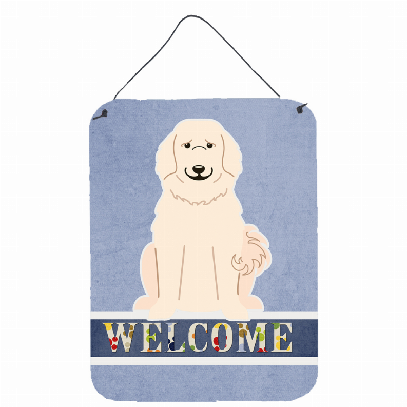 Welcome Sign with Dog Wall or Door Hanging Prints