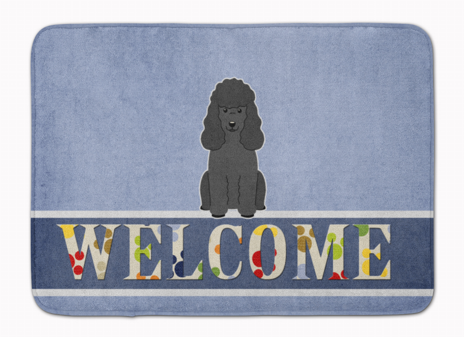 Dog Breed Print Machine Washable Memory Foam Welcome Mat