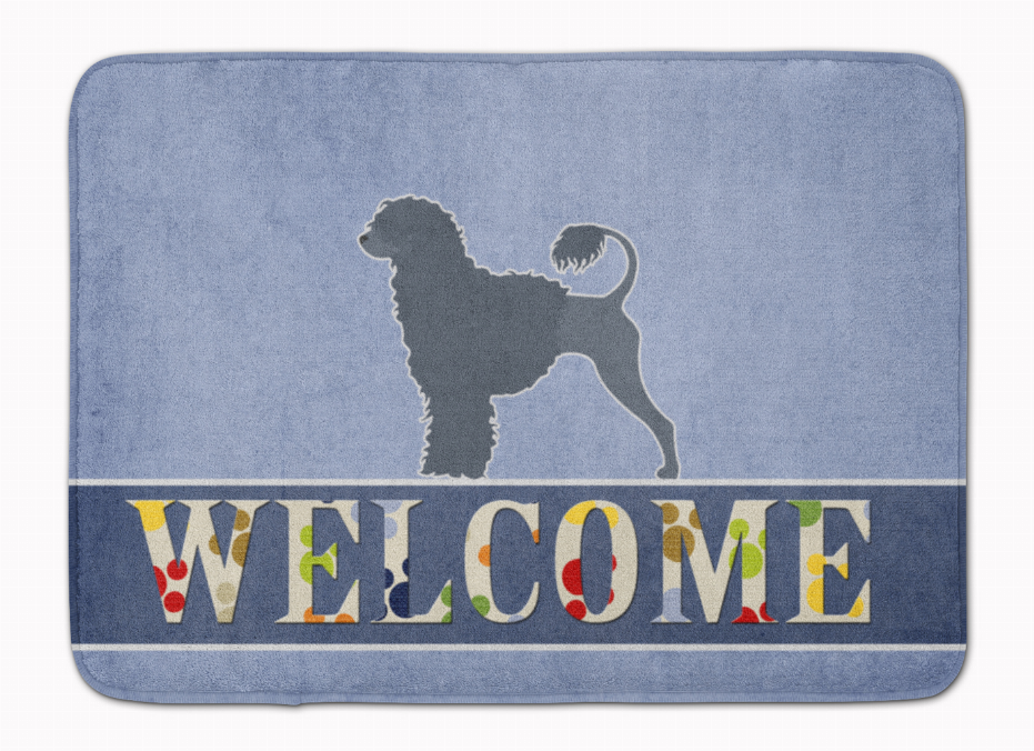 Dog Breed Print Machine Washable Memory Foam Welcome Mat