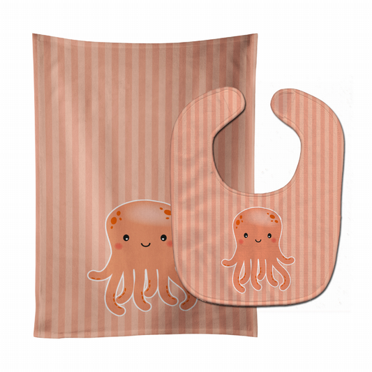 Marine Life Baby Bib & Burp Cloth