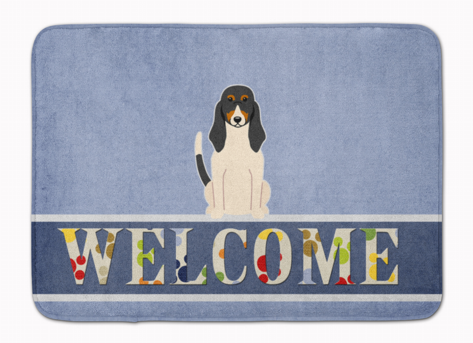 Dog Breed Print Machine Washable Memory Foam Welcome Mat