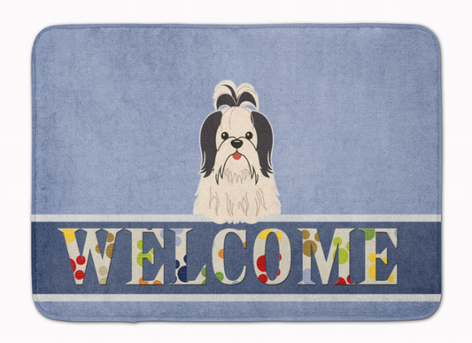 Dog Breed Print Machine Washable Memory Foam Welcome Mat