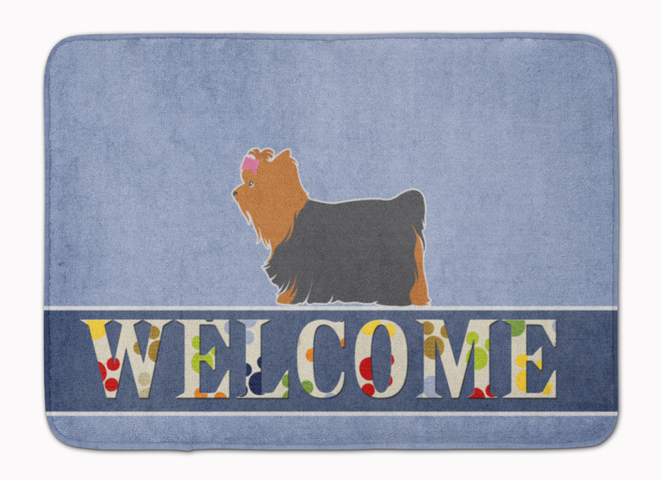 Dog Breed Print Machine Washable Memory Foam Welcome Mat