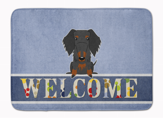 Dog Breed Print Machine Washable Memory Foam Welcome Mat