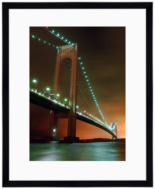 Courtside Market Verrazano-Narrows-Night Framed Art