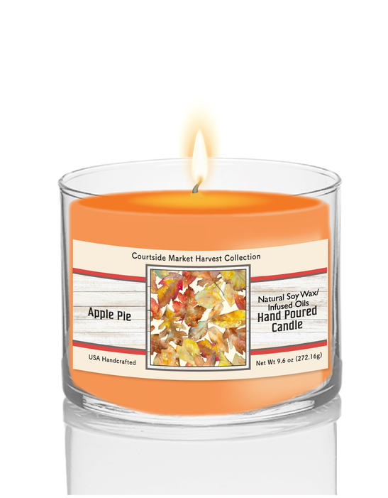 Courtside Market Scattered Autumn Leaves Soy Wax Candle in Glass Jar