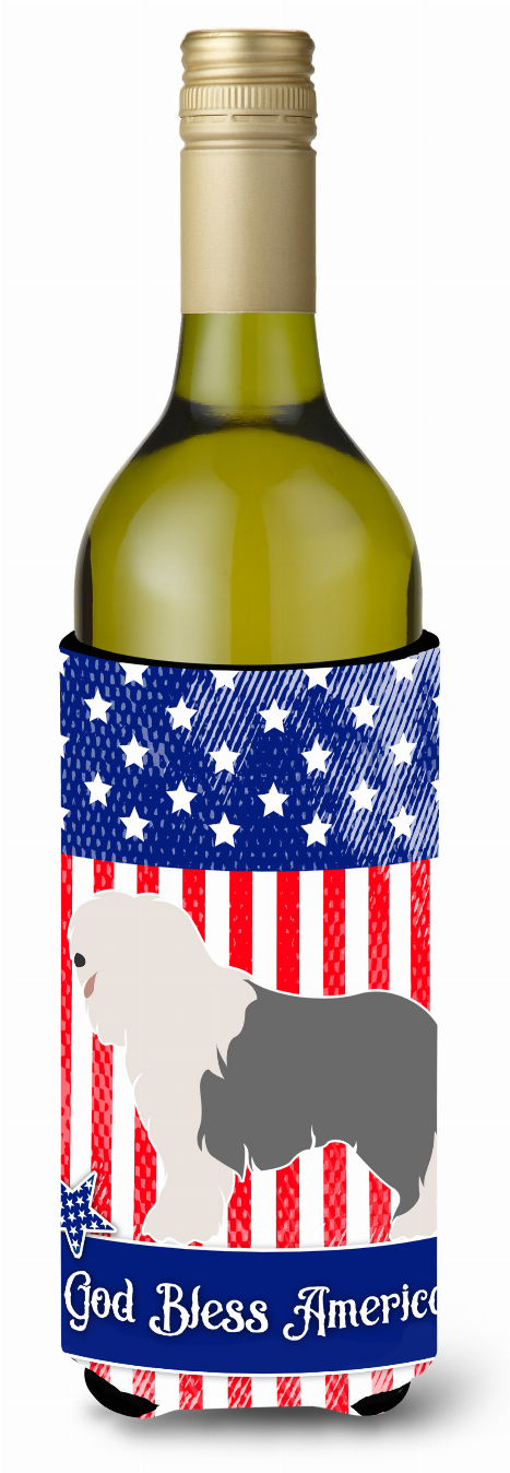 American Flag and Dog Wine Bottle Hugger