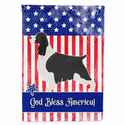 Dog Print American Flag Garden Size