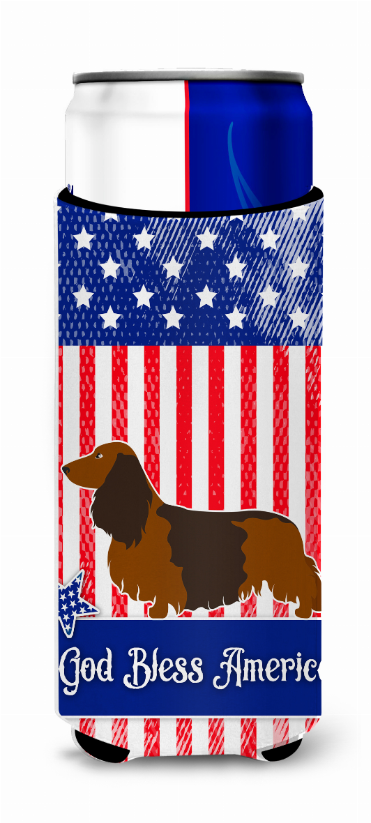 Dog with American Design Ultra Hugger for slim cans