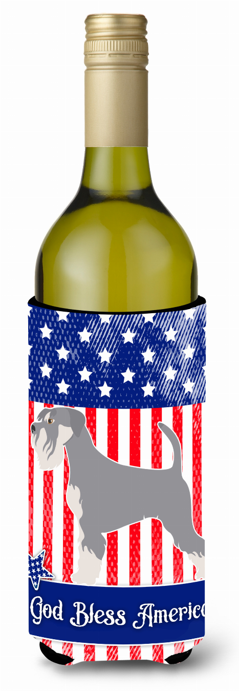 American Flag and Dog Wine Bottle Hugger