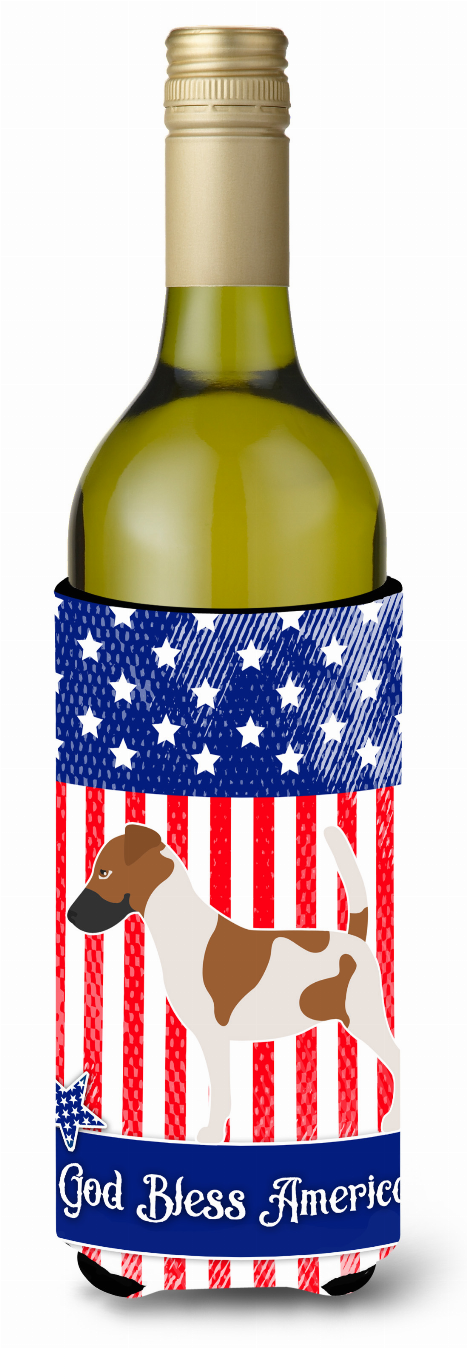 American Flag and Dog Wine Bottle Hugger