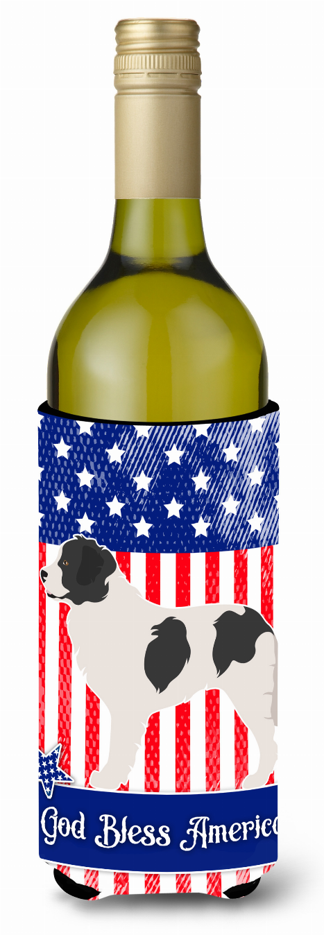 American Flag and Dog Wine Bottle Hugger