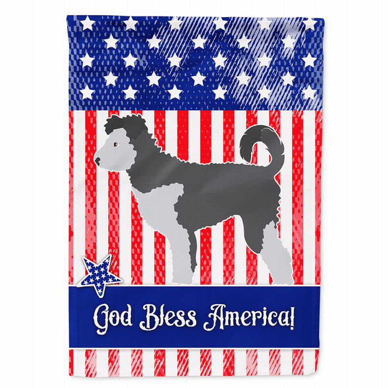 Dog Print American Flag Garden Size