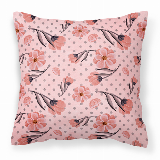 Watercolor Floral Art Canvas Fabric Decorative Pillow