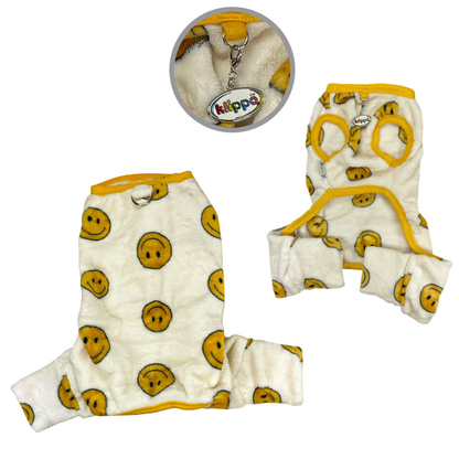 Ultra Plush Happy Face Front Sleeveless Pajamas