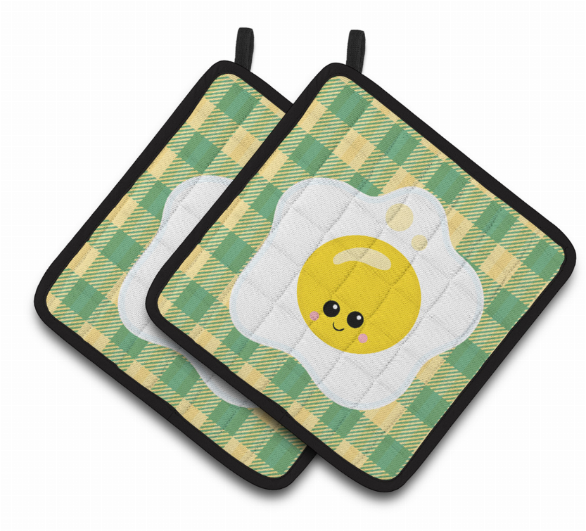 Food Face Pair of Pot Holders