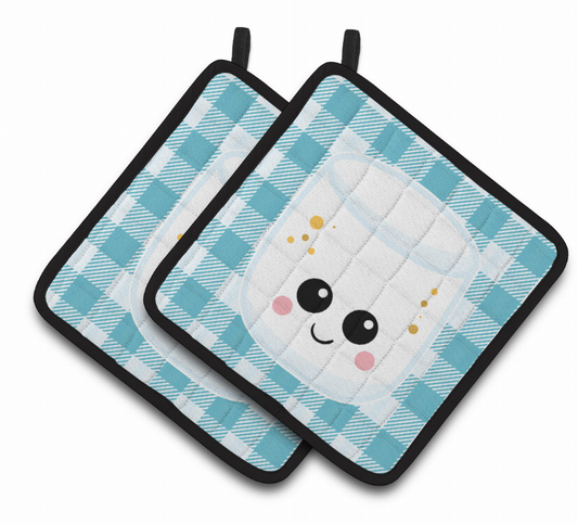 Food Face Pair of Pot Holders