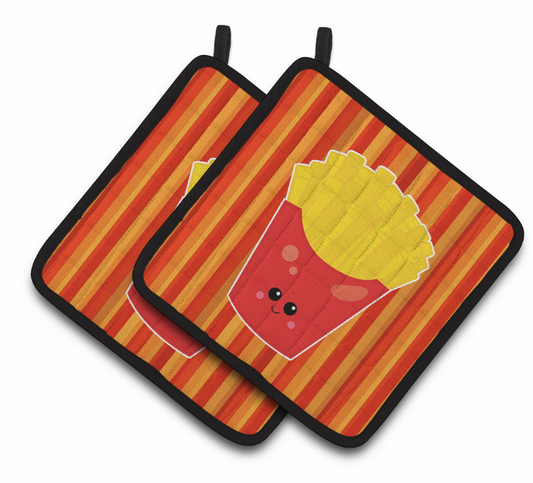 Food Face Pair of Pot Holders