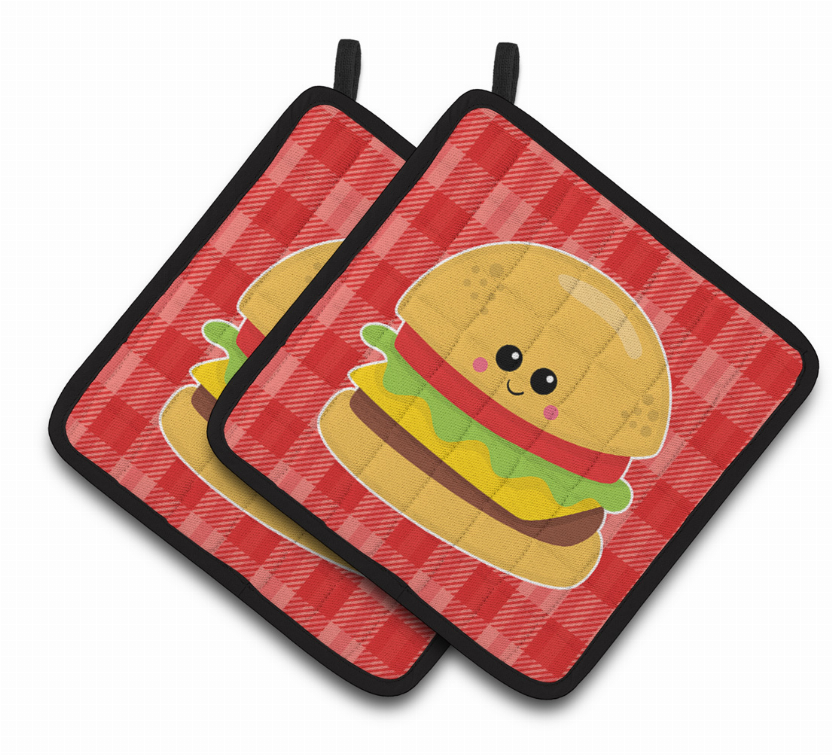 Food Face Pair of Pot Holders