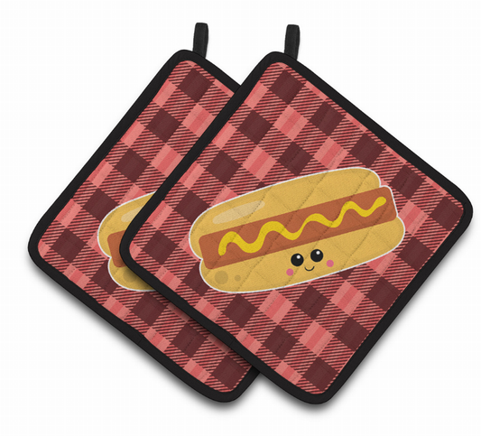 Food Face Pair of Pot Holders