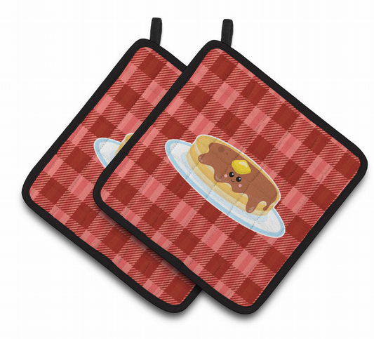 Food Face Pair of Pot Holders