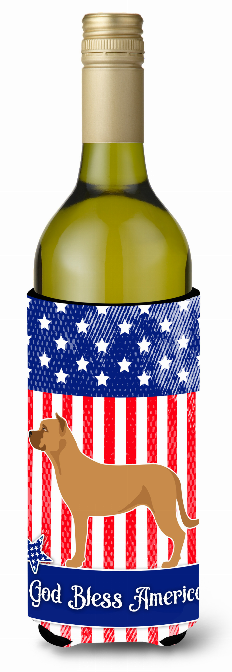 American Flag and Dog Wine Bottle Hugger