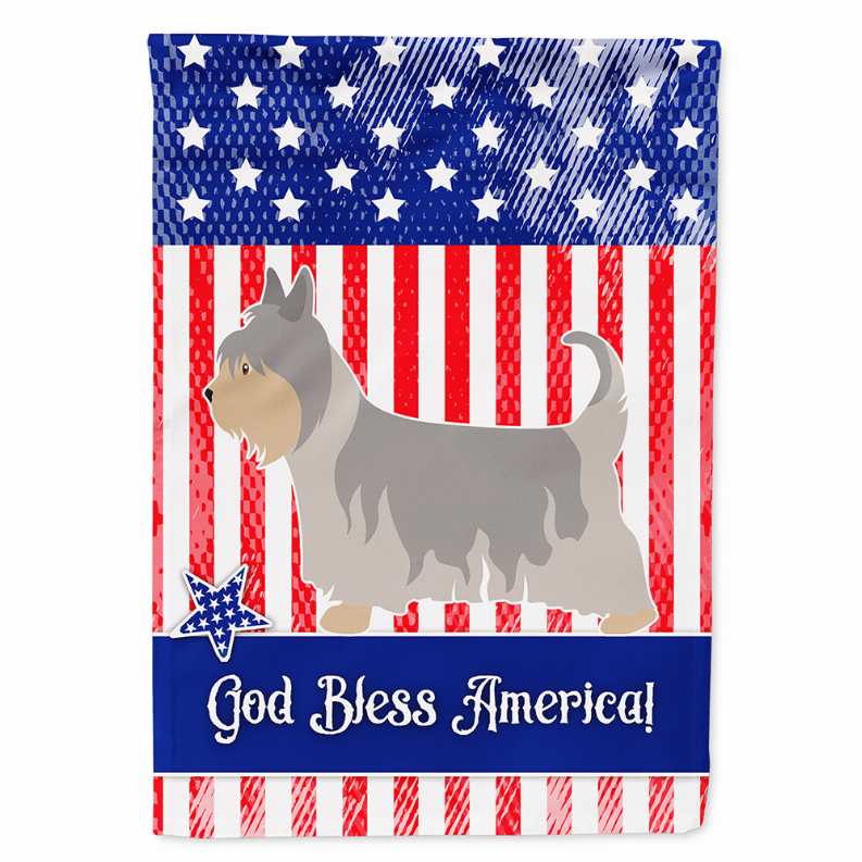 Dog Print American Flag Garden Size