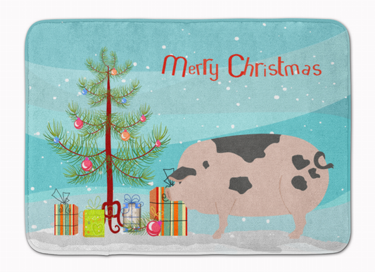 Pig Christmas Machine Washable Memory Foam Mat