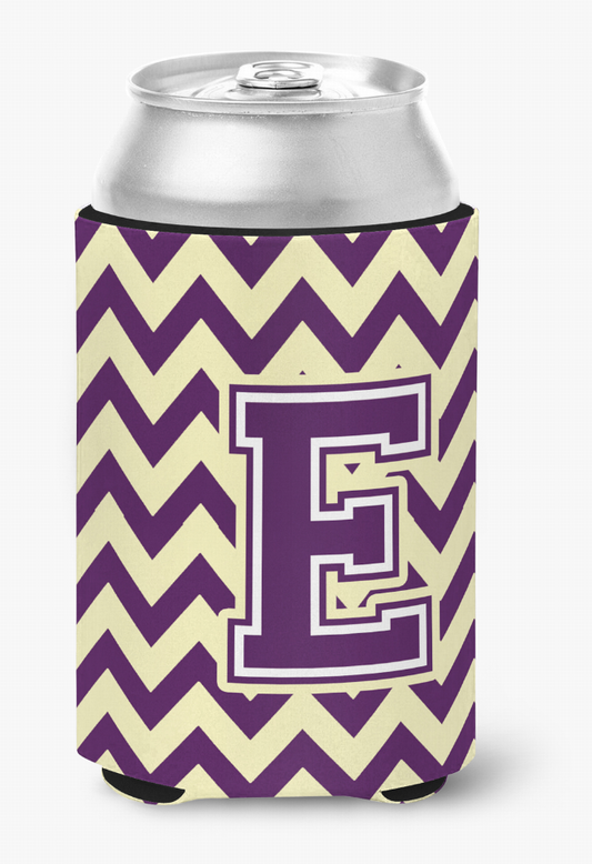 Monogram Letter Chevron Can or Bottle Hugger