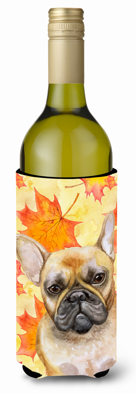 Dog with Fall Design Wine Bottle Hugger