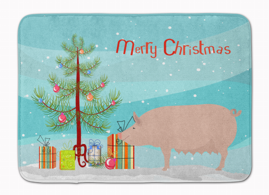 Pig Christmas Machine Washable Memory Foam Mat