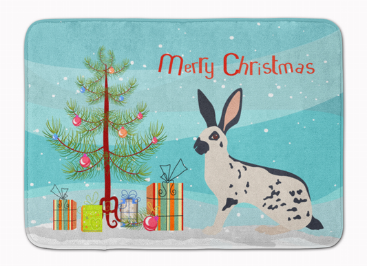 Rabbit Christmas Machine Washable Memory Foam Mat