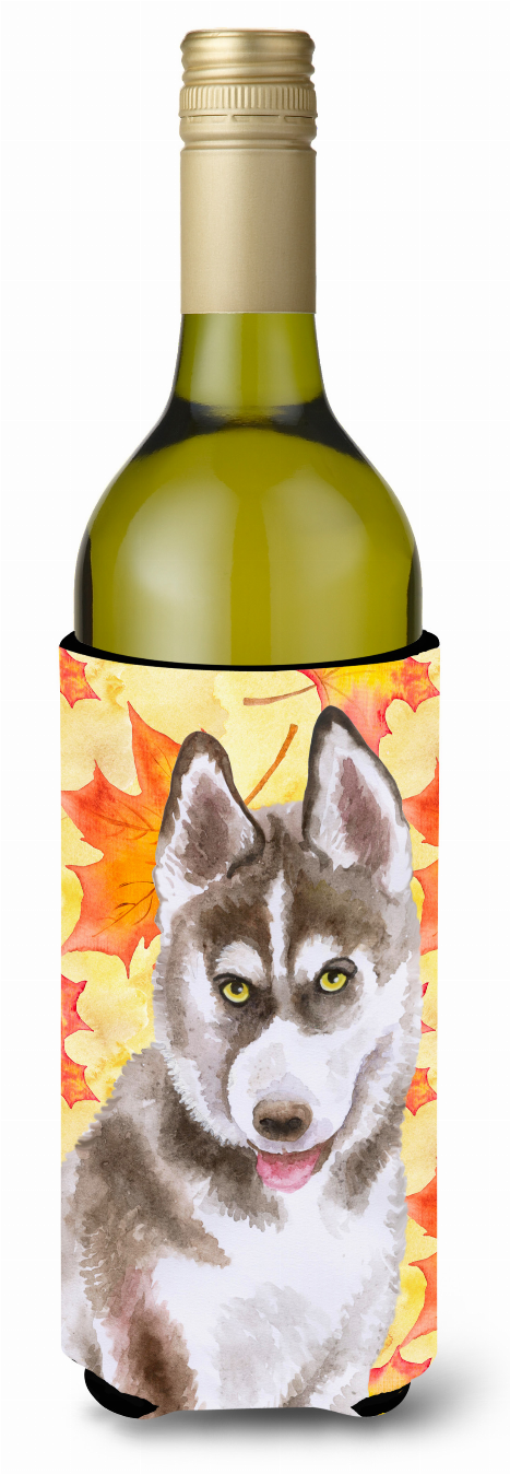 Dog with Fall Design Wine Bottle Hugger