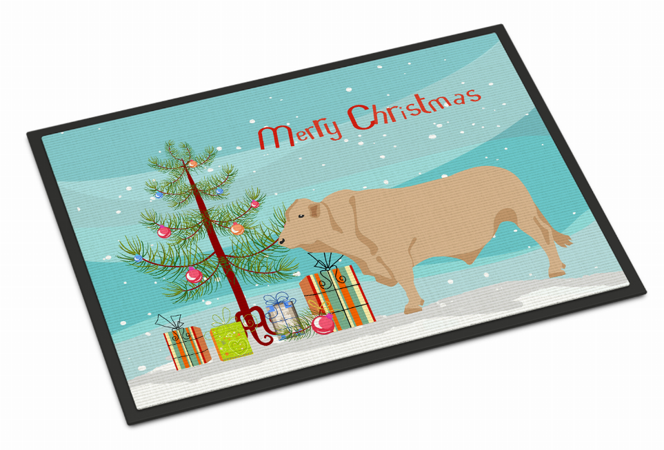 Cow Art Christmas Indoor or Outdoor Mat