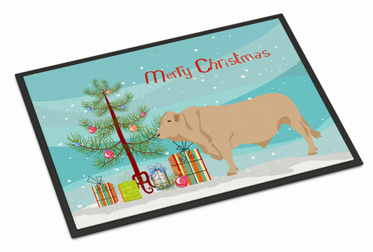 Cow Art Christmas Indoor or Outdoor Mat