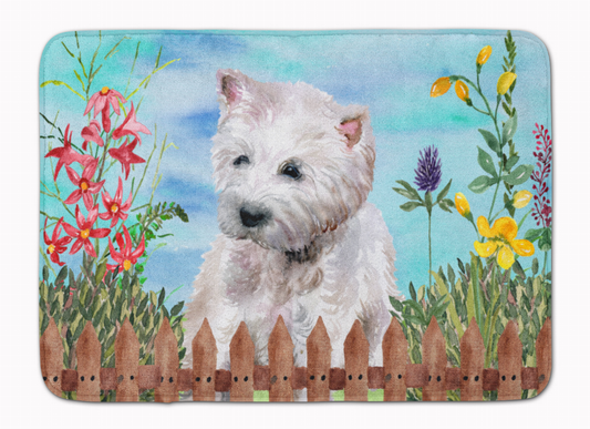 Spring Dog Art Machine Washable Memory Foam Mat