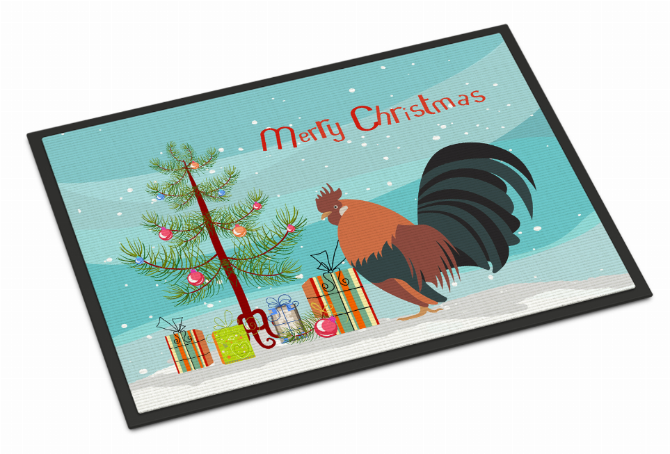 Chicken Art Christmas Indoor or Outdoor Mat