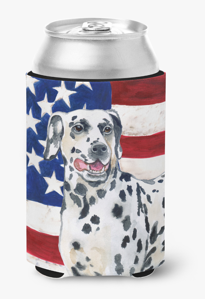 Patriotic With Dog Can or Bottle Hugger