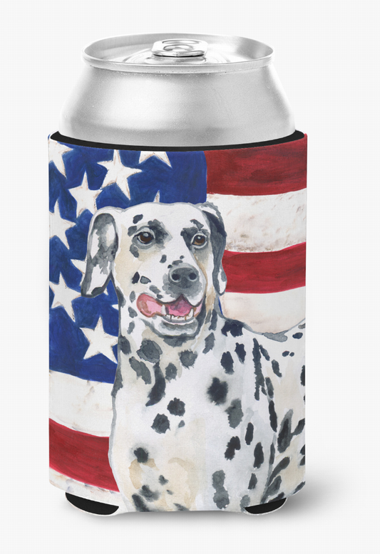 Patriotic With Dog Can or Bottle Hugger